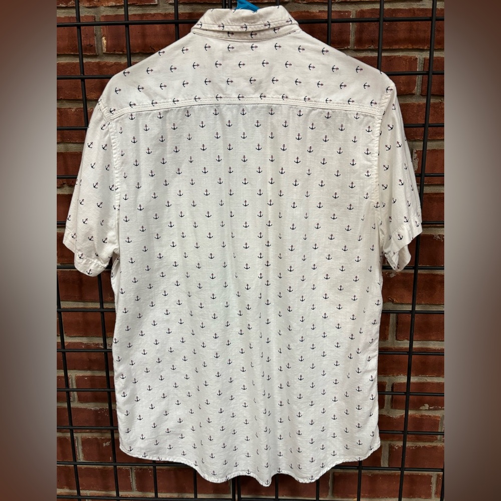 On The Road Anchor Button-Up Shirt Men’s Large Slim Fit - Picture 7 of 7